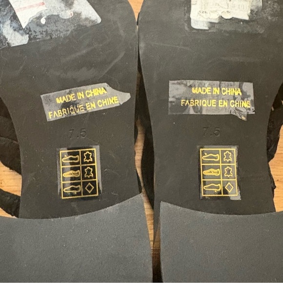 Jeffrey Campbell Black Leather Strappy Sandals Size 7.5 - Picture 5 of 5